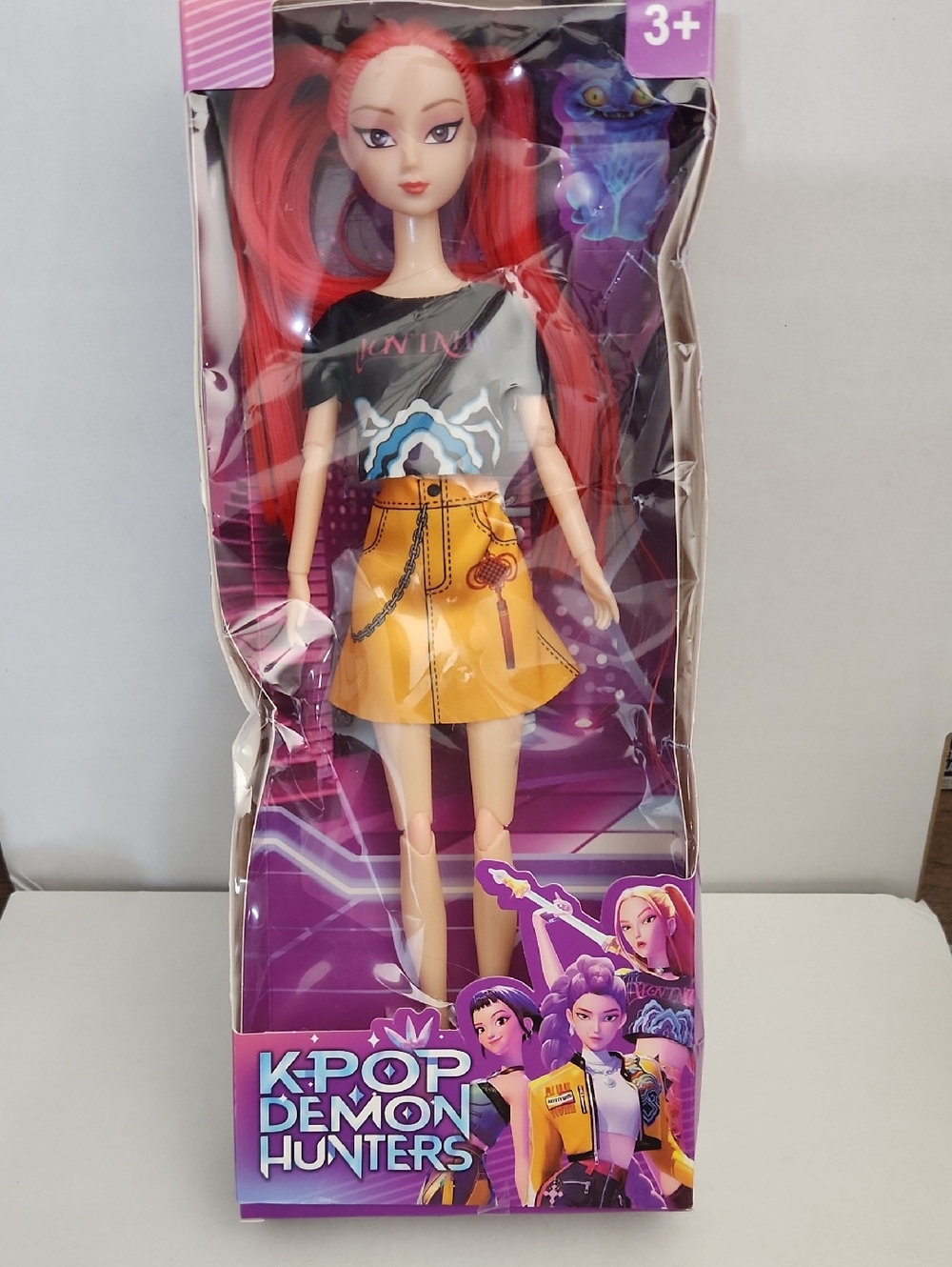 K-Pop Demon Hunters MIRA Fashion Doll with Yellow Skirt (Box Not The Best)